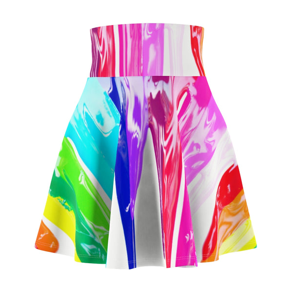 Spilled Paint Skater Skirt