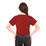 Red Stripe Crop Tee