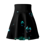 Black and Teal Skater Skirt