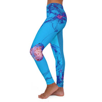 Pink & Blue Jellyfish Spandex Leggings