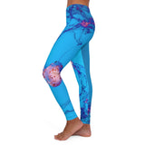 Pink & Blue Jellyfish Spandex Leggings