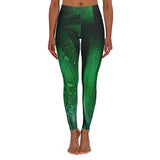 Royal Leaf Spandex Leggings