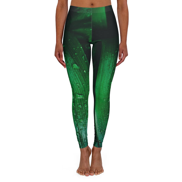 Royal Leaf Spandex Leggings