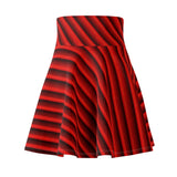 Red Stripe Skater Skirt
