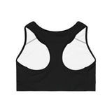 Red on Black Sports Bra