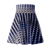 Navy Graphic Skater Skirt