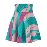 Teal & Pink Shaker Skater Skirt