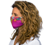 Hot Pink Candy Snug-Fit Polyester Face Mask