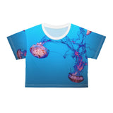 Blue Jellyfish Crop Tee