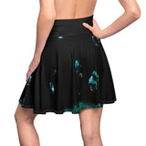 Black and Teal Skater Skirt