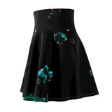 Black and Teal Skater Skirt