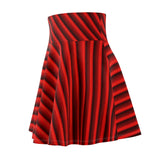 Red Stripe Skater Skirt