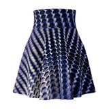 Navy Graphic Skater Skirt