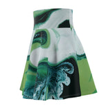 Emerald Oil Skater Skirt
