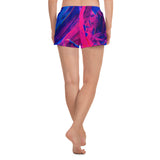 Fuchsia Graffiti Athletic Short Shorts
