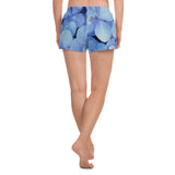 Blue Hibiscus Athletic Short Shorts