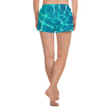 Teal Water Athletic Short Shorts