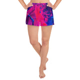 Fuchsia Graffiti Athletic Short Shorts