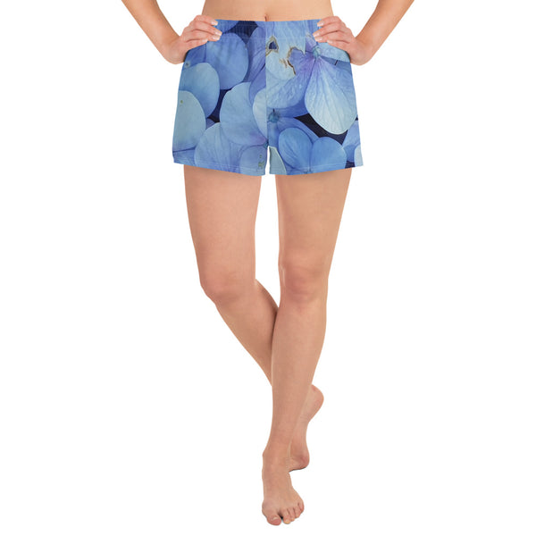 Blue Hibiscus Athletic Short Shorts