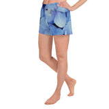 Blue Hibiscus Athletic Short Shorts