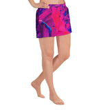 Fuchsia Graffiti Athletic Short Shorts