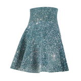 Teal Glitter Skater Skirt
