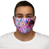 Pink Doughnut Snug-Fit Polyester Face Mask