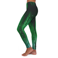 Royal Leaf Spandex Leggings