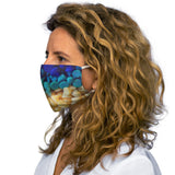 Green/Yellow Candy Snug-Fit Polyester Face Mask