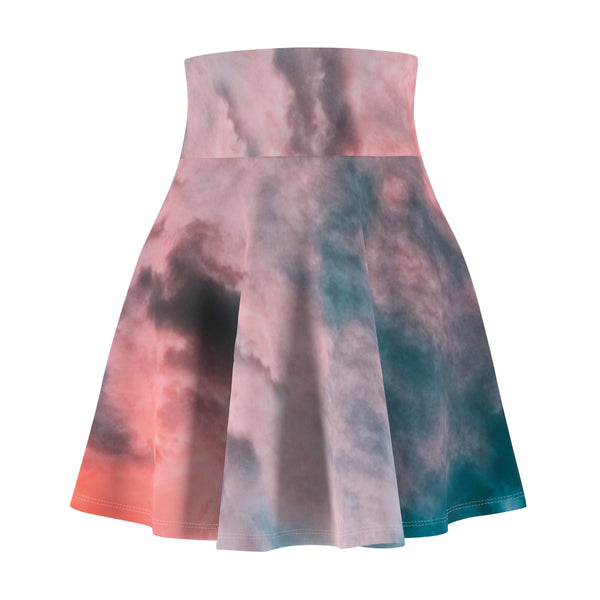 Coral Clouds Skater Skirt