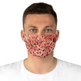 Peach Floral Fabric Face Mask