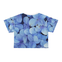 Blue Hibiscus Crop Tee