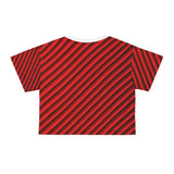 Red Stripe Crop Tee