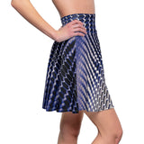 Navy Graphic Skater Skirt