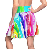 Spilled Paint Skater Skirt