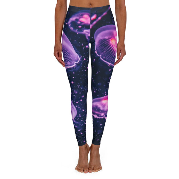 Purple Jellyfish Spandex Leggings