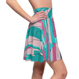 Teal & Pink Shaker Skater Skirt