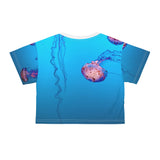 Blue Jellyfish Crop Tee