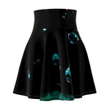 Black and Teal Skater Skirt