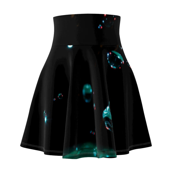 Black and Teal Skater Skirt