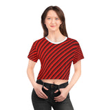 Red Stripe Crop Tee