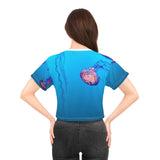 Blue Jellyfish Crop Tee