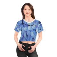 Blue Hibiscus Crop Tee