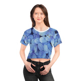 Blue Hibiscus Crop Tee