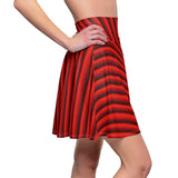 Red Stripe Skater Skirt