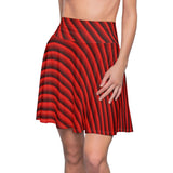 Red Stripe Skater Skirt