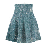 Teal Glitter Skater Skirt