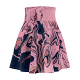 Pink & Navy Swirl Skater Skirt