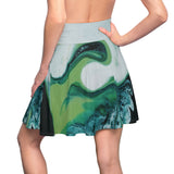 Emerald Oil Skater Skirt