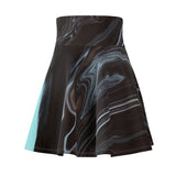 Black Oil Skater Skirt